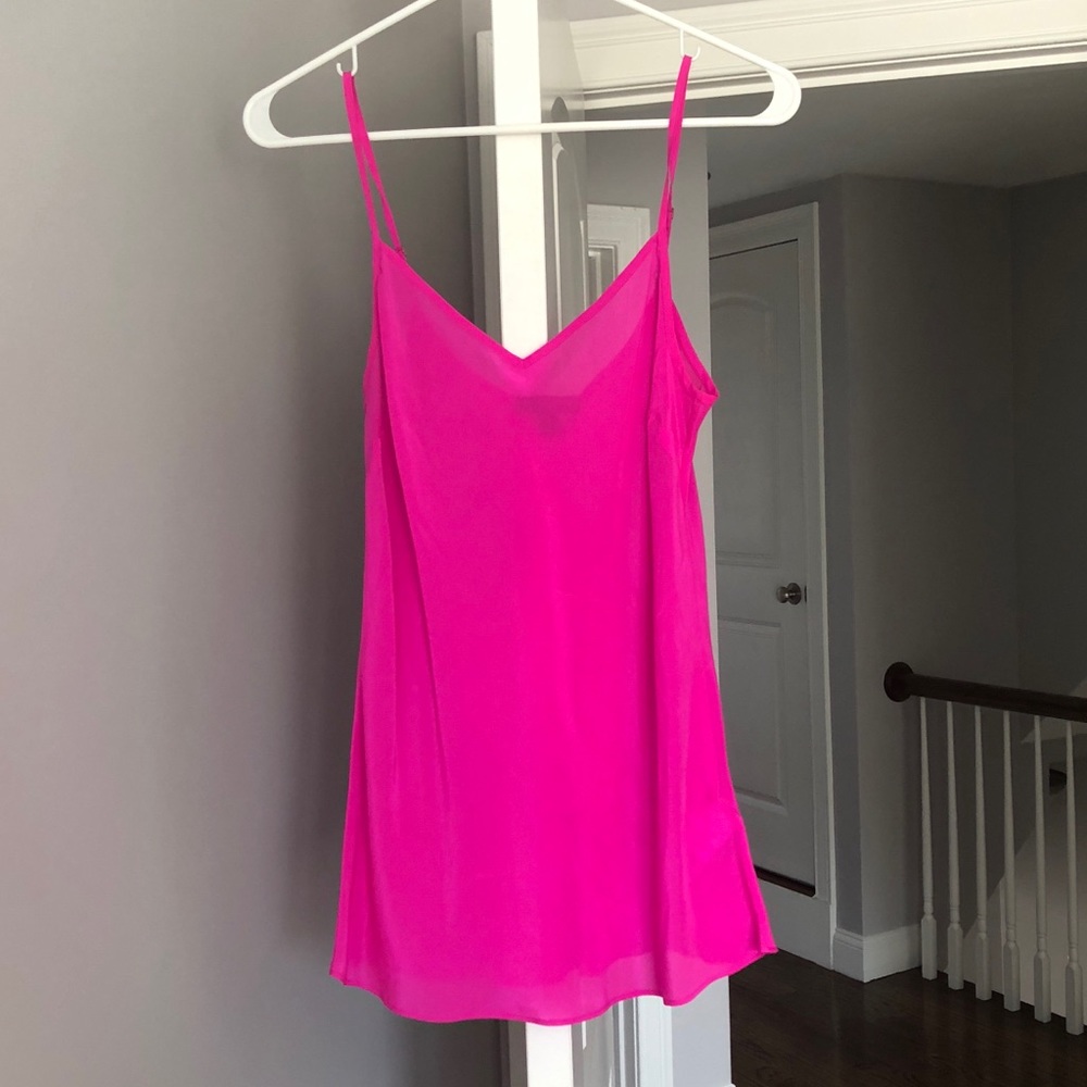 J.Crew Hot Pink Silk Tank
